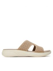 Clara Barson Klapki R25SS02834 Beżowy. Brązowe klapki damskie Clara Barson, bez wzorów, z materiału, bez obcasa. Za 95.99 zł.
