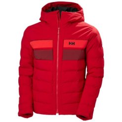 Kurtka z kapturem Helly Hansen Bossanova. Czerwone kurtki snowboardowe męskie Helly Hansen, m, bez wzorów, z puchu, z kapturem, narciarskie. Za 1,287.50 zł.