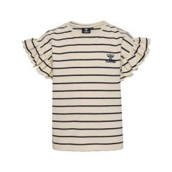 Koszulka dla dziewczynki Hummel AJMA. Białe bluzki dla dziewczynek Hummel, bez wzorów, bez kołnierzyka, bez ramiączek. Za 143.00 zł.