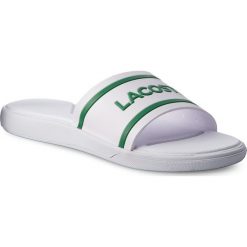 Klapki LACOSTE - L.30 Slide 218 1 Caw 7-35CAW0022082 White/Green. Białe klapki damskie Lacoste, z materiału. W wyprzedaży za 139.00 zł.