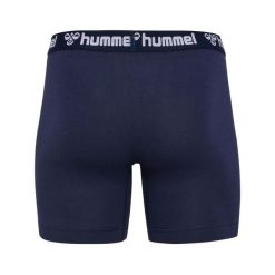 Bokserki męskie 2-pak Hummel Boxers granatowe. Niebieskie bokserki męskie Hummel, bez zapięcia, na fitness i siłownię. Za 60.90 zł.