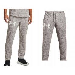 Męskie Spodnie Dresowe Under Armour Rival 112terry Pant. Szare spodnie sportowe męskie Under Armour, m, bez wzorów, z dresówki, do biegania. Za 212.52 zł.