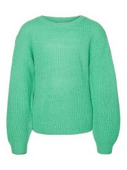 Vero Moda Girl Sweter Sayla 10272974 Zielony Regular Fit. Zielone swetry dla dziewczynek Vero Moda Girl, bez wzorów, z syntetyku, bez kołnierzyka, bez ramiączek, bez kaptura. Za 99.99 zł.
