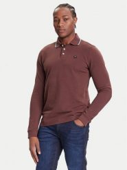 Wrangler Polo 112371508 Brązowy Regular Fit. Brązowe koszulki polo męskie Wrangler, m, bez wzorów, z bawełny, bez ramiączek. Za 149.99 zł.