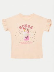 Guess T-Shirt K5GI02 K6YW4 Różowy Regular Fit. Czerwone t-shirty i topy dla dziewczynek Guess, z aplikacjami, z bawełny, bez ramiączek. Za 59.99 zł.