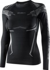 Brubeck LS15690 Bluza damska DRY czarny/grafitowy M. Czarne bluzy damskie Brubeck, m, bez wzorów, bez kaptura. Za 174.00 zł.