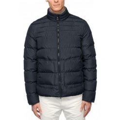 Kurtka GEOX 166123 Niebieski. Niebieskie kurtki męskie Geox, bez wzorów, z puchu, bez kaptura. Za 508.99 zł.