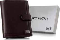 Rovicky Skórzany męski portfel Rovicky PC-104L-BAR RFID NoSize. Portfele męskie ROVICKY, bez wzorów. Za 139.69 zł.