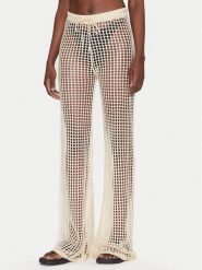 Guess Spodnie palazzo E5GB02 Z3N30 Écru Palazzo Fit. Spodnie materiałowe damskie Guess, s, z aplikacjami, z syntetyku. Za 169.99 zł.