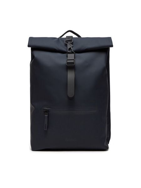 Rains Plecak Rolltop Rucksack W3 13320 Granatowy. Niebieskie plecaki damskie Rains, bez wzorów, z materiału. Za 289.99 zł.