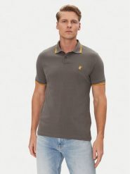 Save The Duck Polo DR0136M BATE20 Szary Regular Fit. Szare koszulki polo męskie SAVE THE DUCK, m, bez wzorów, z bawełny, bez ramiączek. Za 199.99 zł.