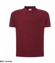 JHK Męskie polo z krótkim rękawem 100% stabilizowana bawełna, bordowy M. Czerwone koszulki polo męskie JHK, m, bez wzorów, z bawełny, bez ramiączek. Za 27.74 zł.