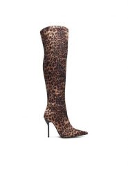 DeeZee Kozaki LXHB4-21 Brązowy. Brązowe kozaki damskie DeeZee, z materiału, bez obcasa, na szpilce. Za 349.99 zł.