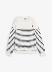 Bluza oversize z mieszanki bawełny. Białe bluzy damskie bonprix, bez wzorów, z bawełny, bez kaptura. Za 99.99 zł.
