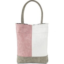 Torba shopper bonprix jasnooliwkowy - biało-stary jasnoróżowy. Torebki shopper damskie marki bonprix. Za 89.99 zł.