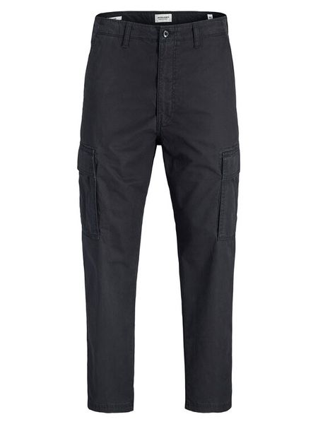 Jack & Jones Spodnie cargo Kane Frank 12291962 Czarny Relaxed Fit. Czarne spodnie materiałowe męskie Jack & Jones, m, bez wzorów, z bawełny. Za 229.99 zł.