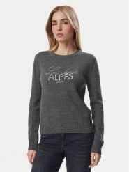 Liu Jo Sport Sweter TF6160 MA22S Szary ciemny Regular Fit. Szare swetry damskie Liu Jo Sport, m, bez wzorów, sportowe, bez kołnierzyka, bez ramiączek, bez kaptura. Za 689.99 zł.