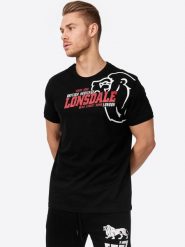 Koszulka Lonsdale Walkley. Czarne koszulki sportowe męskie Lonsdale, xl, bez wzorów, z bawełny, bez kołnierzyka, bez ramiączek. Za 119.50 zł.