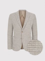 PAKO LORENTE – Beżowa marynarka w pepitkę. Brązowe marynarki męskie Pako Lorente, bez wzorów, z bawełny, casualowe. Za 799.99 zł.