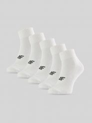 4F Skarpetki krótkie (5-pack) damskie - białe 39-42. Białe skarpety damskie 4f, bez wzorów, z bawełny. Za 59.99 zł.