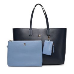 Torebka Tommy Hilfiger. Niebieskie torebki do ręki damskie Tommy Hilfiger, bez wzorów, bez dodatków. Za 519.99 zł.