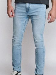 Jeansy skinny z efektem sprania - niebieski. Niebieskie jeansy męskie Sinsay. Za 59.99 zł.