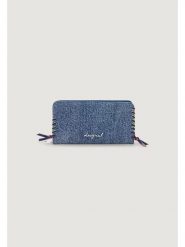 Desigual Portfel 26SAYD05 Niebieski. Niebieskie portfele damskie Desigual, bez wzorów, z materiału. Za 329.99 zł.