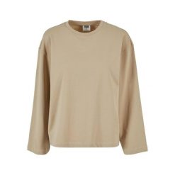 Damska Koszulka Z Długim Rękawem Z Bawełny Organicznej. Brązowe koszulki sportowe damskie Urban Classics, xl, bez wzorów, z bawełny, sportowe, bez kołnierzyka. Za 120.99 zł.