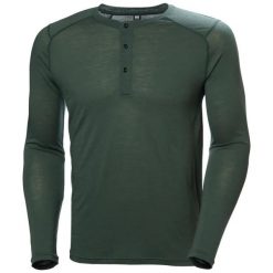 Koszulka z długim rękawem Helly Hansen Durawool Henley. Zielone bluzki z długim rękawem męskie Helly Hansen, xl, bez wzorów, z poliamidu, bez kołnierzyka. Za 511.00 zł.