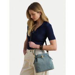 Torebka LAUREN RALPH LAUREN. Niebieskie torebki do ręki damskie Lauren Ralph Lauren, bez wzorów, klasyczne, bez dodatków. Za 1,799.00 zł.