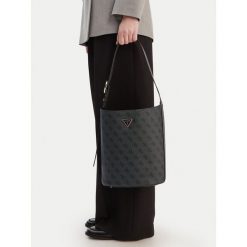 Torebka Guess. Czarne torebki do ręki damskie Guess, z aplikacjami, klasyczne, bez dodatków. Za 382.99 zł.