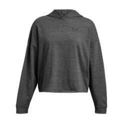 Bluza treningowa damska Under Armour Rival Terry OS Hoodie. Szare obuwie sportowe damskie Under Armour, bez wzorów, na fitness i siłownię. Za 189.99 zł.