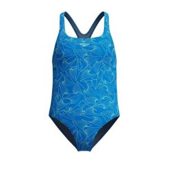 Dziewczęcy jednoczęściowy kostium kąpielowy Speedo Hyperboom Allover Medalist. Niebieskie stroje kąpielowe dla dziewczynek Speedo, bez wzorów, z materiału. Za 157.35 zł.