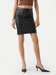 Vero Moda Spódnica z imitacji skóry Olympia 10274454 Czarny Slim Fit. Czarne spódnice damskie Vero Moda, s, bez wzorów, ze skóry. Za 99.99 zł.