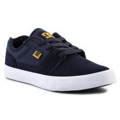 Buty DC Shoes Tonik ADYS300769-DNB niebieskie. Niebieskie trampki męskie bez wzorów, z materiału, biznesowe, bez zapięcia. Za 476.57 zł.