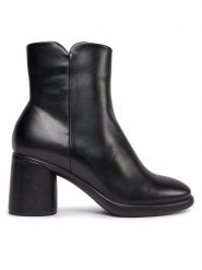 ECCO Botki Sculpted Lx 55 22261301001 Czarny. Czarne botki damskie ecco, ze skóry, bez obcasa, na słupku, bez zapięcia. Za 699.99 zł.
