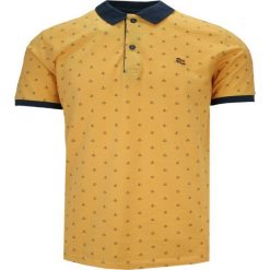 Koszulka POLO, Żółta w Kotwice, Krótki Rękaw, Męska, z Nadrukiem. Żółte koszulki polo męskie Porthal, m, bez wzorów, z bawełny, casualowe, bez ramiączek. Za 145.00 zł.