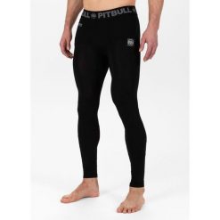 Legginsy do MMA męskie Pitbull West Coast Performance Small Logo. Czarne legginsy sportowe męskie PITBULL, m, bez wzorów. Za 159.00 zł.