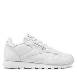 Sneakersy Reebok Classic. Białe półbuty dziewczęce Reebok Classic, bez wzorów, bez zapięcia. Za 149.99 zł.