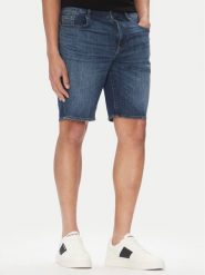 Armani Exchange Szorty jeansowe XM000073 AF13089 MB002 Granatowy Slim Fit. Niebieskie szorty męskie Armani Exchange, m, bez wzorów, z bawełny. Za 399.99 zł.