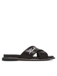 KARL LAGERFELD Klapki Kleo KL81372 Czarny. Czarne klapki damskie KARL LAGERFELD, bez wzorów, ze skóry, bez obcasa. Za 419.99 zł.