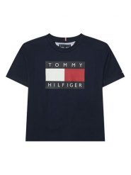 Tommy Hilfiger T-Shirt KB0KB10340 Granatowy Regular Fit. Niebieskie t-shirty dla chłopców Tommy Hilfiger, bez wzorów, z bawełny, bez ramiączek. Za 159.99 zł.