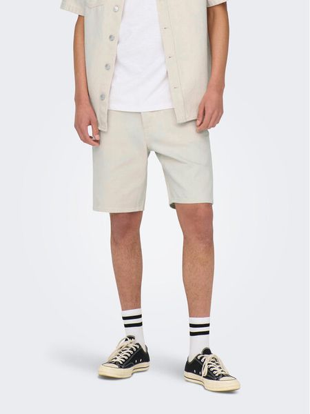 Only & Sons Szorty jeansowe Edge 22026558 Écru Regular Fit. Szorty męskie Only & Sons, m, bez wzorów, z bawełny. Za 189.99 zł.