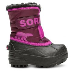 Śniegowce Sorel. Czerwone śniegowce dziewczęce Sorel, bez zapięcia. Za 239.99 zł.