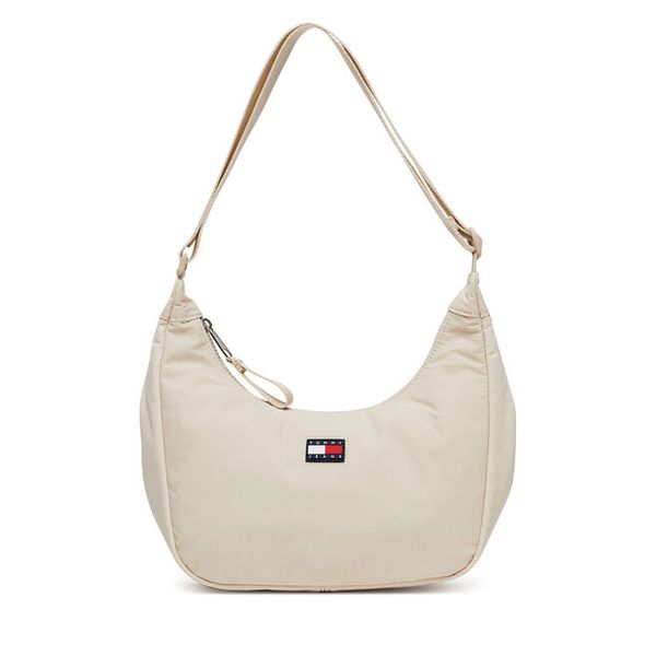 Torebka Tommy Jeans. Brązowe torebki do ręki damskie Tommy Jeans, bez wzorów, z jeansu, klasyczne, bez dodatków. Za 269.99 zł.