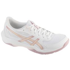 Buty do siatkówki damskie, Gel-Rocket 12. Białe obuwie sportowe damskie Asics, bez wzorów, do siatkówki. Za 299.99 zł.