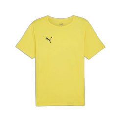 Koszulka męska Puma teamRISE Matchday Jersey. Żółte koszulki sportowe męskie Puma, l, bez wzorów, z jersey, bez kołnierzyka, bez ramiączek, do piłki nożnej. Za 59.00 zł.
