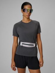 4F Koszulka do biegania szybkoschnąca damska - żółta XS. Żółte t-shirty damskie 4f, l, bez wzorów, z dzianiny, bez kołnierzyka. Za 129.99 zł.