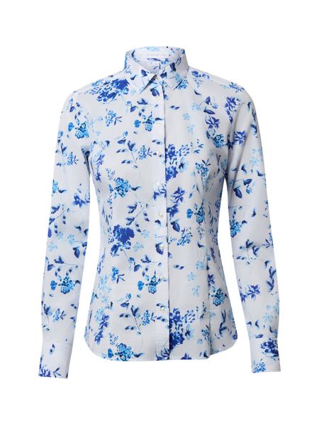Brookshire Bluzka Kobiety Bawełna biały|niebieski, 40. Białe bluzki damskie brookshire, bez wzorów, z bawełny, eleganckie, bez kołnierzyka, bez ramiączek. Za 149.95 zł.