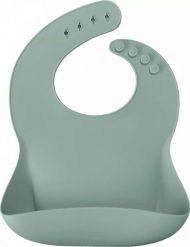 MINIKOIOI MINIKOIOI silicone bib BASICS, River Green, 101300008. Zielone śliniaki dla dzieci MINIKOIOI, bez wzorów. Za 59.00 zł.